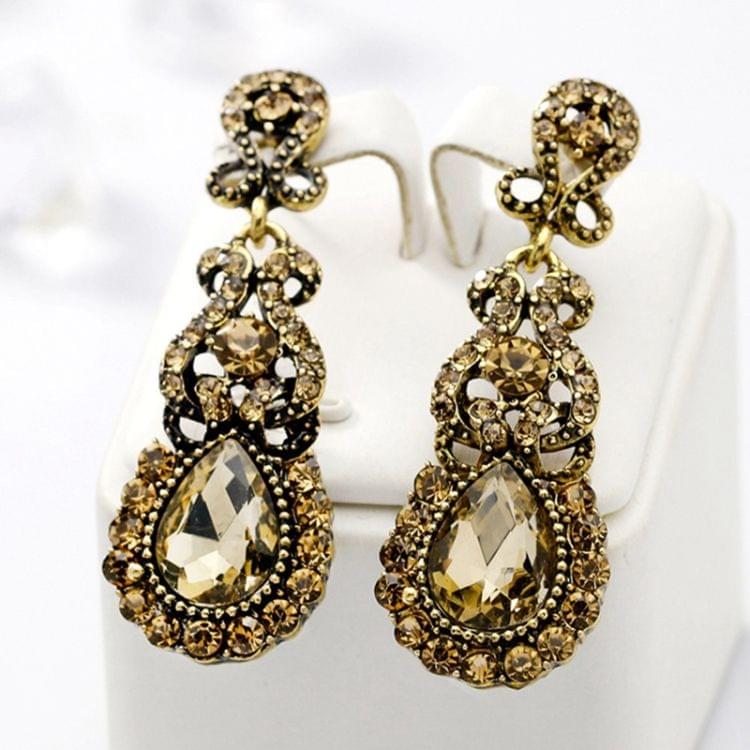 Classic Drop Earrings Exaggerated Atmospheric Alloy Stud Earrings, Metal Color:Black