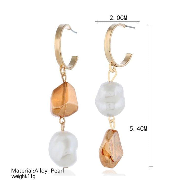 Simple Wild Long Elegant Waterdrop Shape Earring(Orange)