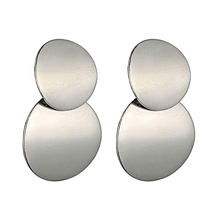 Fashion Metal Earrings For Women Gold And Silver Jewelry Simple Vintage Drop Dangle(Gold)