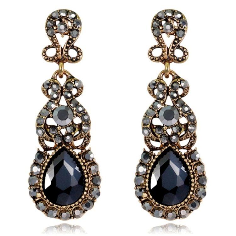 Classic Drop Earrings Exaggerated Atmospheric Alloy Stud Earrings, Metal Color:Red