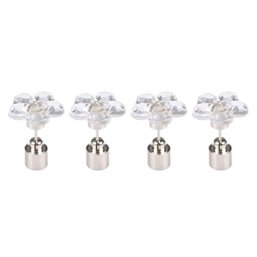 4 PCS Fashion Plum Blossom LED Earrings Glowing Light Up  Earring Stud(Colour)