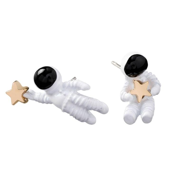 Fashion Space Astronauts Small Stud Earrings Woman Earrings