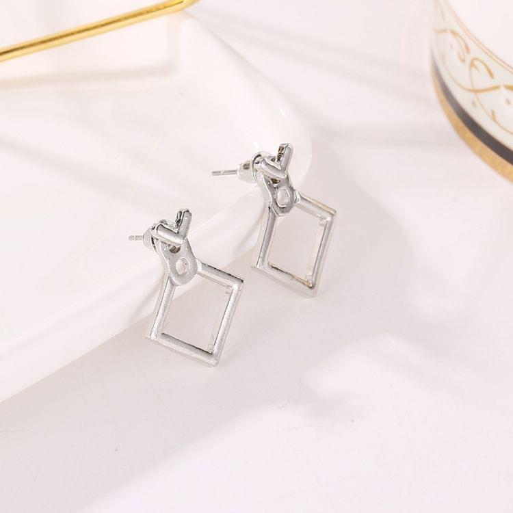 Simple Metal Triangle Square Girl Earing Jewelry Accessories(Triangle Gold)