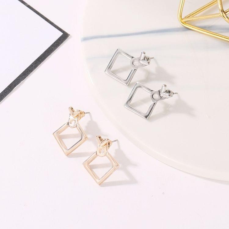 Simple Metal Triangle Square Girl Earing Jewelry Accessories(Triangle Gold)