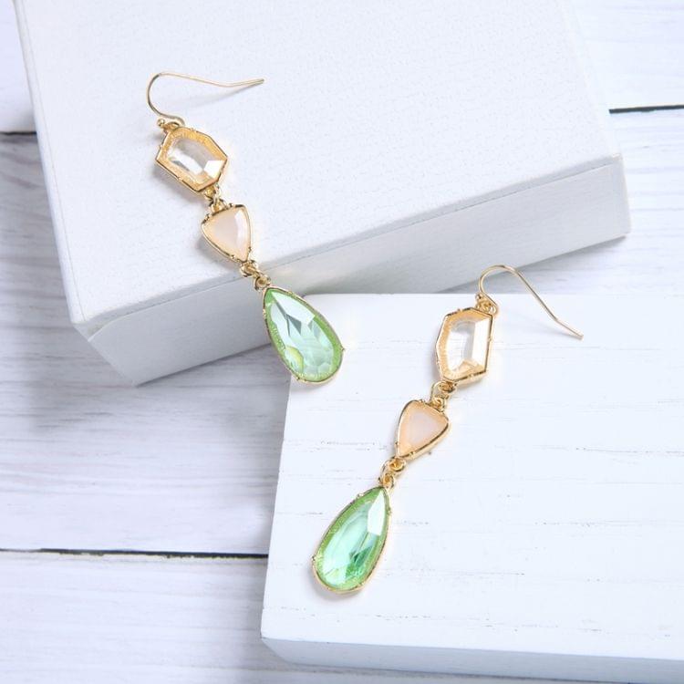 Fashion Simple Crystal Waterdrop Shape Earring for Women