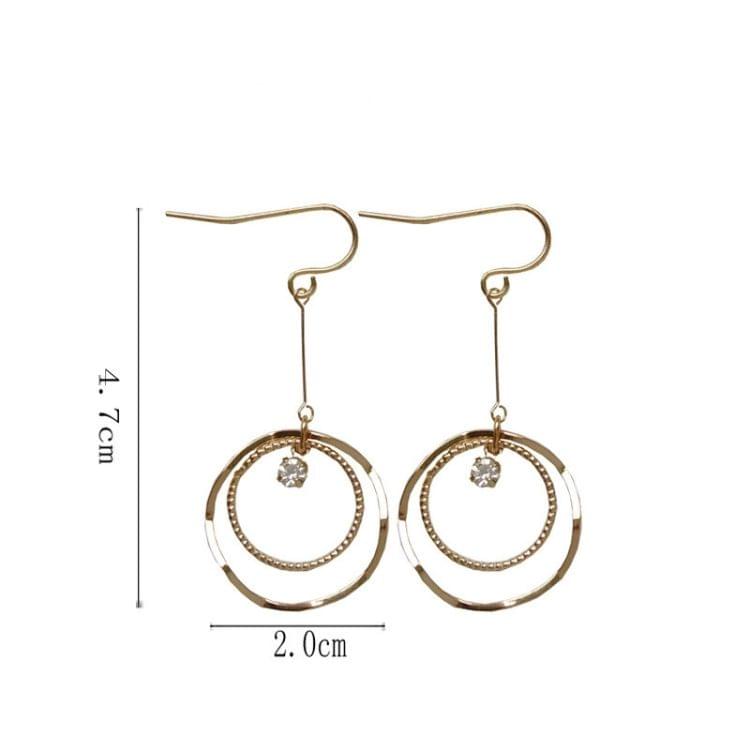 Simple Creative Metal Geometric Irregular Round Clip Earrings for Women(Ear Clip)