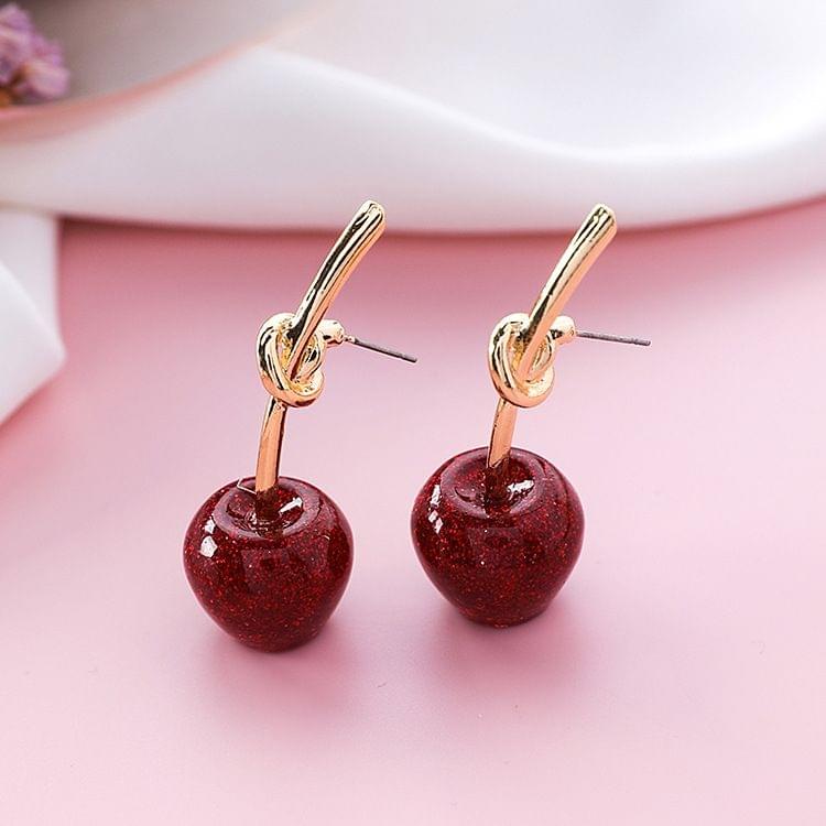 Sweet Cute Red Cherry Earrings For Women