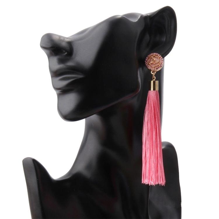 Bohemian Long Tassel Vintage Statement Drop Earrings for Women(Blue)