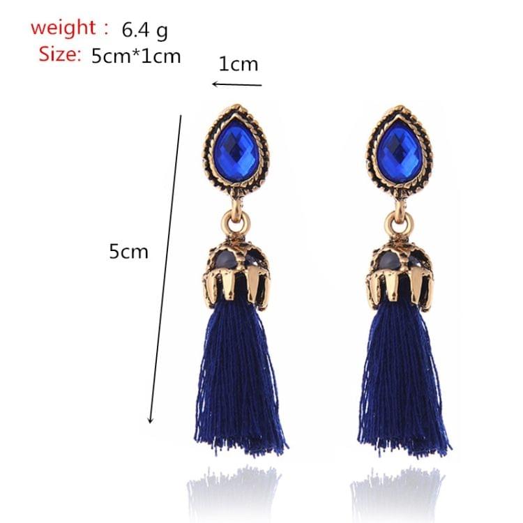 1 Pair Long Tassel Earrings for Women Fashion Jewelry Gifts(Black)