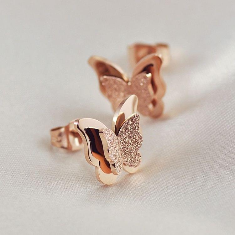 OPK Exquisite Fashion Rose Gold-plated Matte Earrings for Women