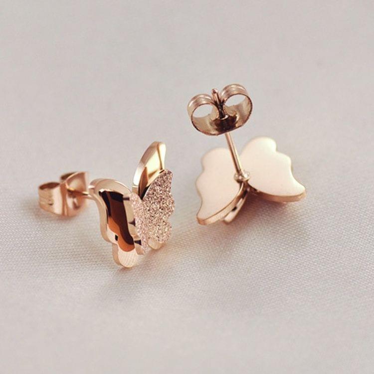 OPK Exquisite Fashion Rose Gold-plated Matte Earrings for Women