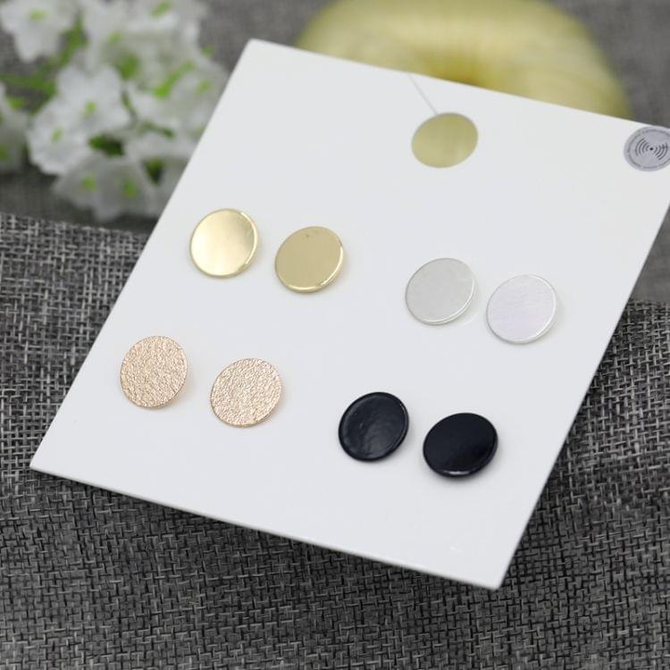 4Pairs/Set Fashion Round Stud Earrings for Women