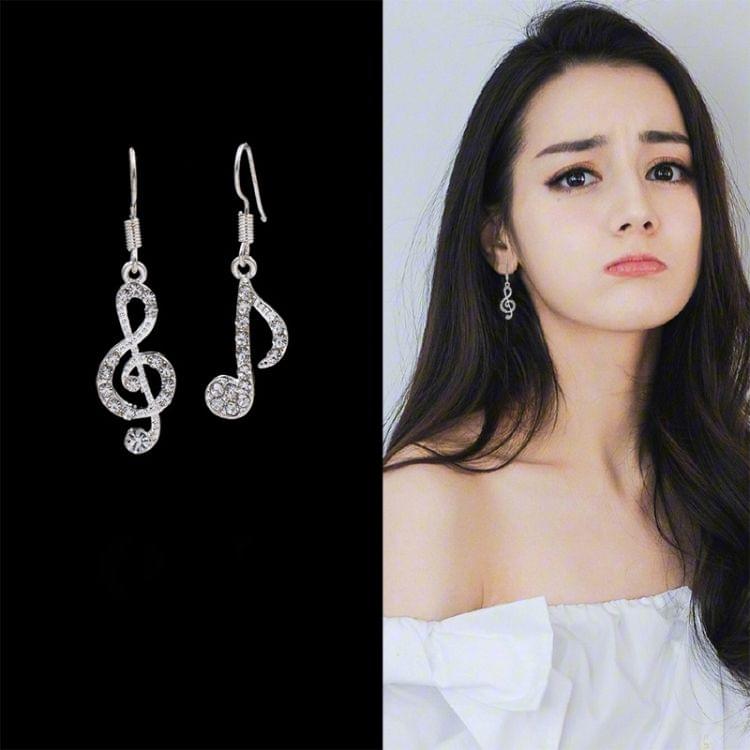 Simple Geometric Note Earrings Individuality Asymmetric Earrings