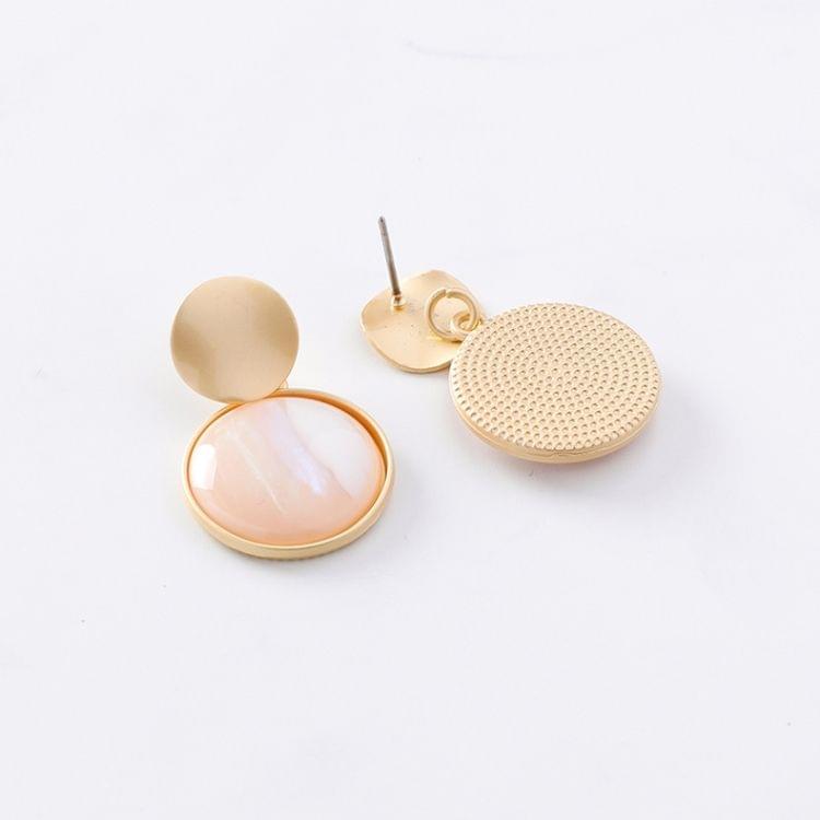 Sweet Abstract Texture Fashion Round Geometric Irregular Earring(Blue)