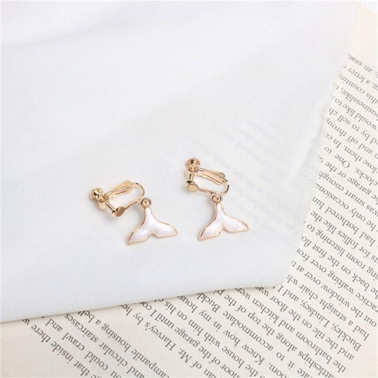 Simple Cute Mermaid Dolphins Tail Earring for Women(Clip Earring)