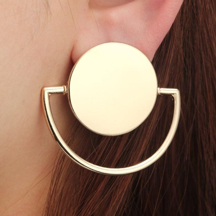 Punk Style Semicircle Round Geometric Drop Earrings For Women