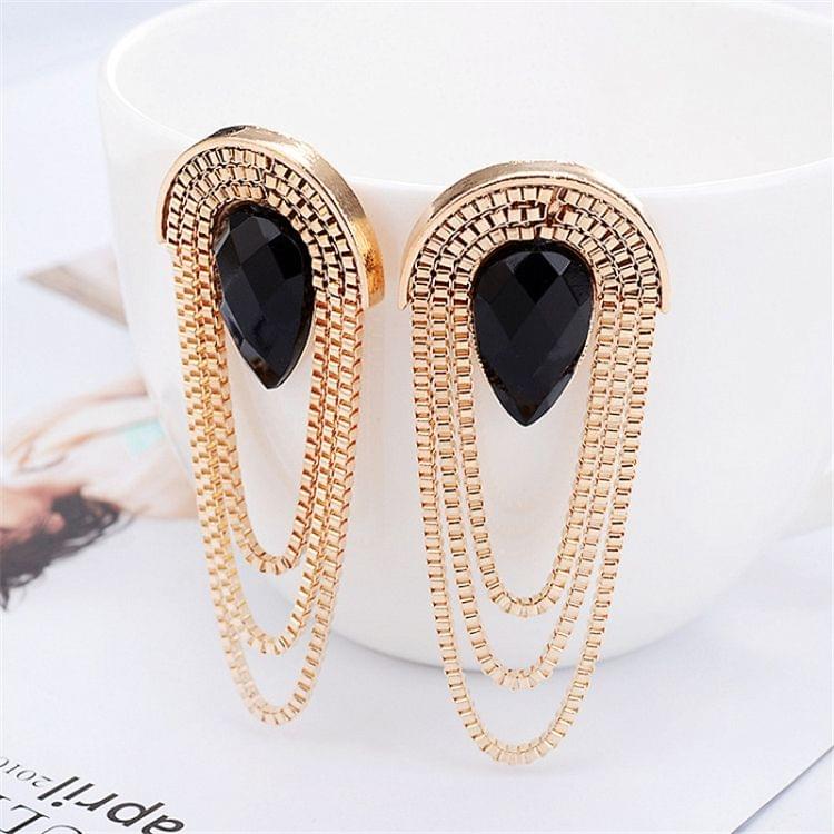 Long Exaggerated Tassel Waterdrop Shape Earrings For Women