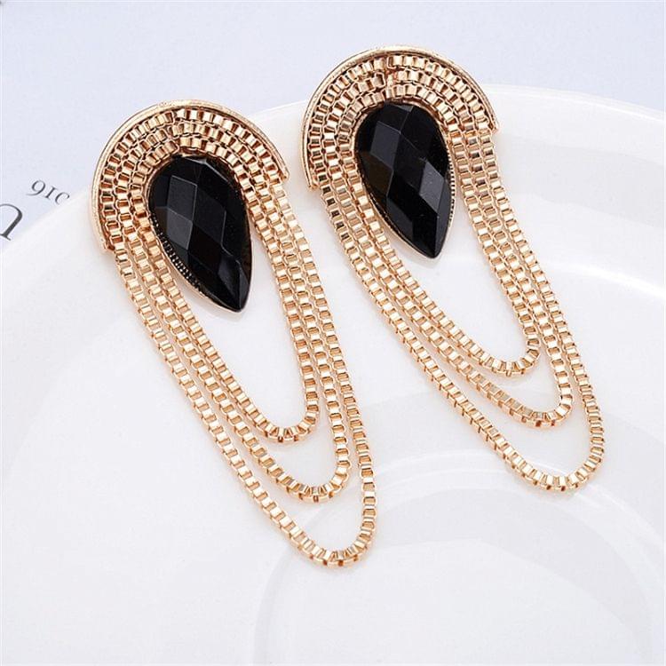 Long Exaggerated Tassel Waterdrop Shape Earrings For Women