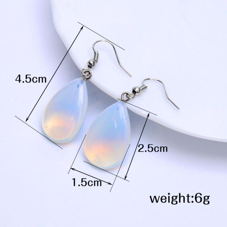 Fashion Opal Water Drop Transparent Earring for Women