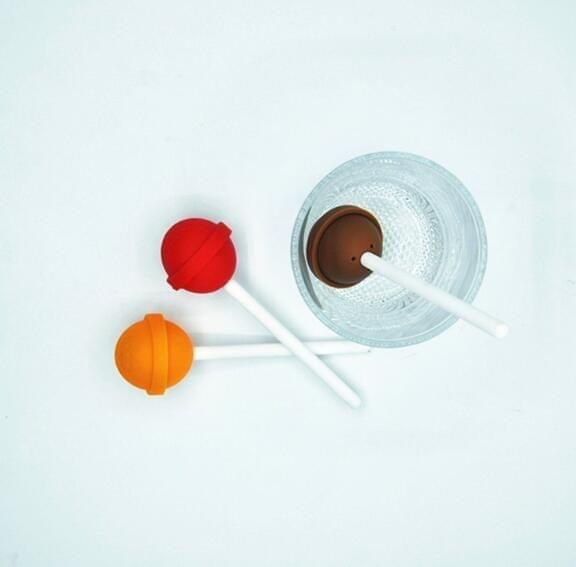 Loose Leaf Coffee Strainer Bag Silicon Lolly Tea Infusers Makers  Mug Filter Kitchen Lazy Home Lollipops Shape Tea Filter(pink)