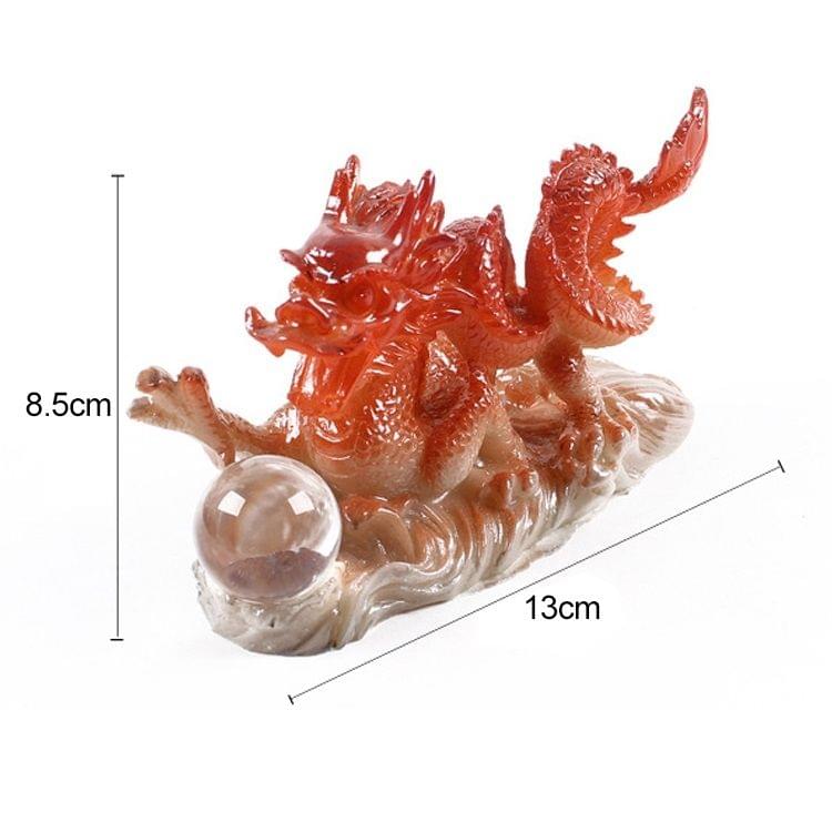 Color Changing Lucky Jade Dragon Shape Resin Kungfu Tea Accessories Tea Pet (Green)