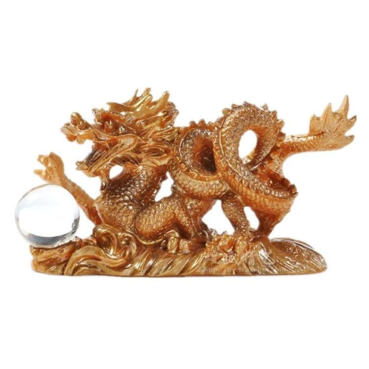 Color Changing Lucky Jade Dragon Shape Resin Kungfu Tea Accessories Tea Pet (Green)