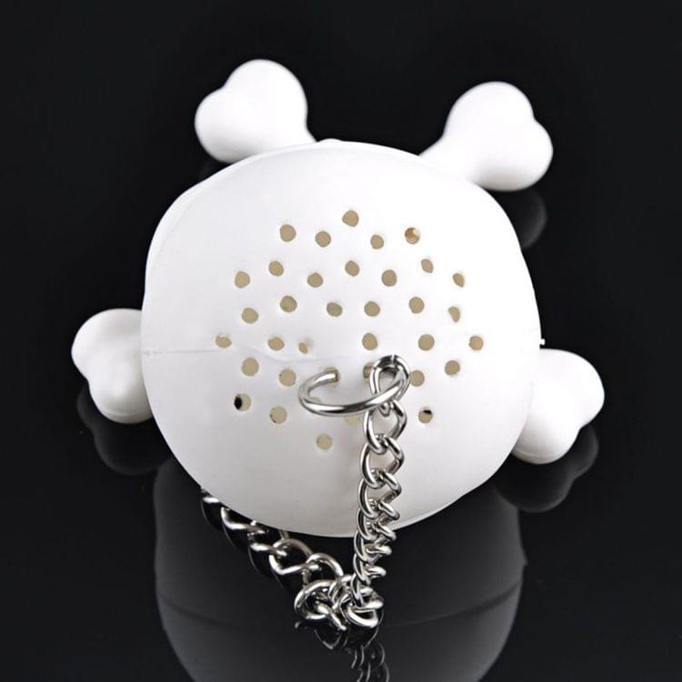 Skull Shape Infuser Silicone Tea Strainers(White)