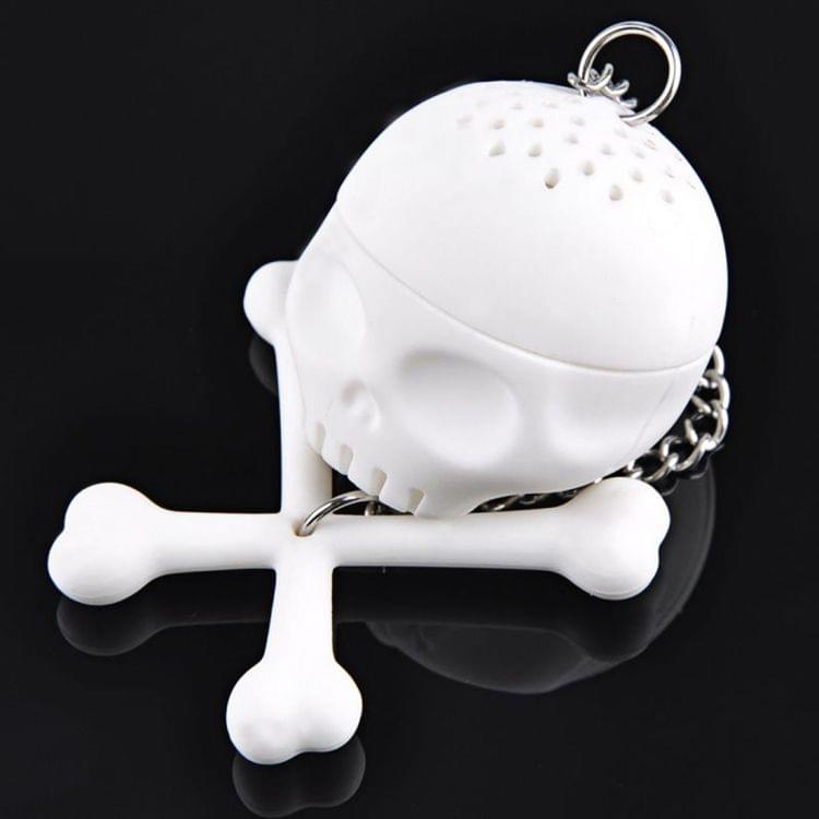 Skull Shape Infuser Silicone Tea Strainers(White)