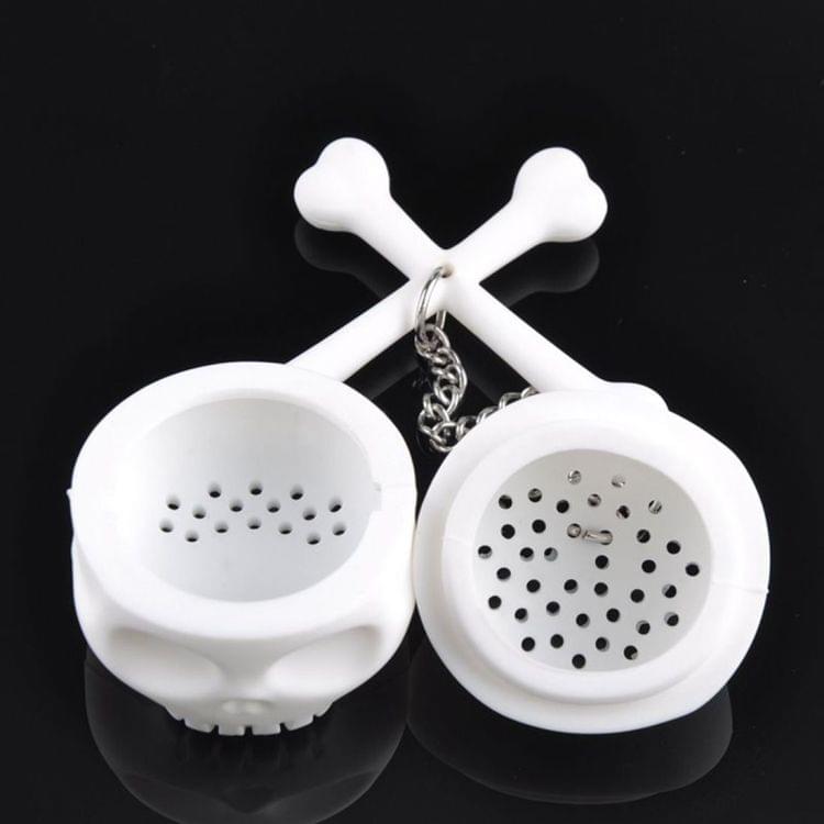 Skull Shape Infuser Silicone Tea Strainers(White)