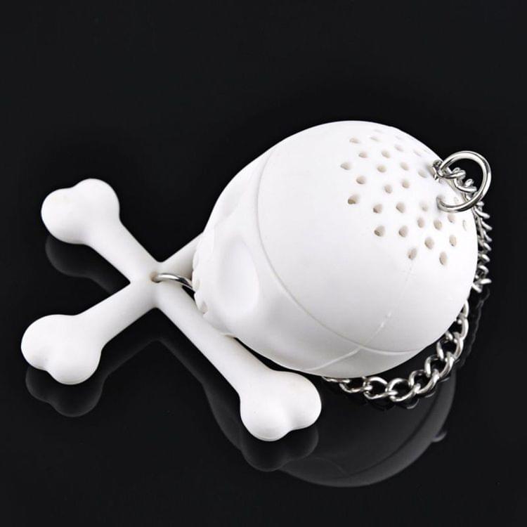 Skull Shape Infuser Silicone Tea Strainers(White)