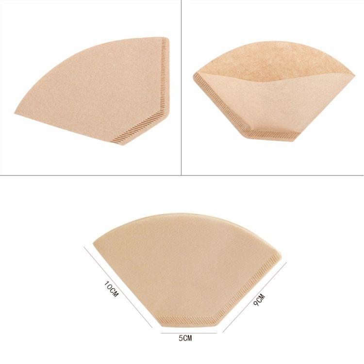 100 PCS/Bag Wooden Original Hand Drip Paper Coffee Filter Coffee Filter Pack Tea Bag Strainer