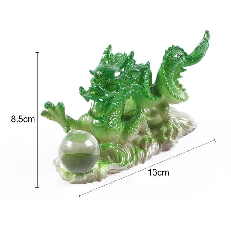 Color Changing Lucky Jade Dragon Shape Resin Kungfu Tea Accessories Tea Pet (Red)