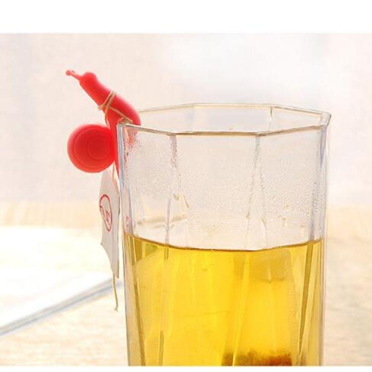 10 PCS Cute Snail Shape Silicone Tea Bag Holder Cup Mug Hanging Tool Tea Tools Random Color Delivery