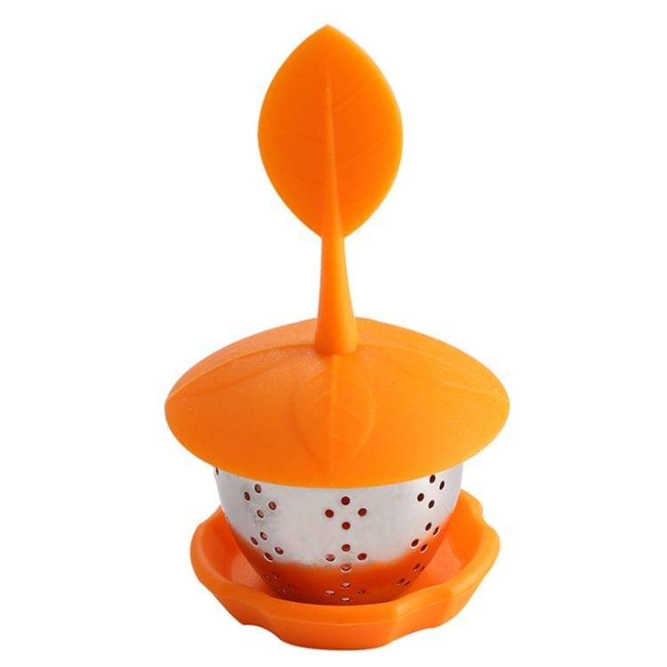 Stainless Steel Silicone Hanging Tea Bag Tea Strainers (Orange)