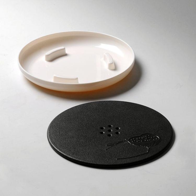Round Melamine Material Tea Tray with Round Holes, Size: 22 x 3cm