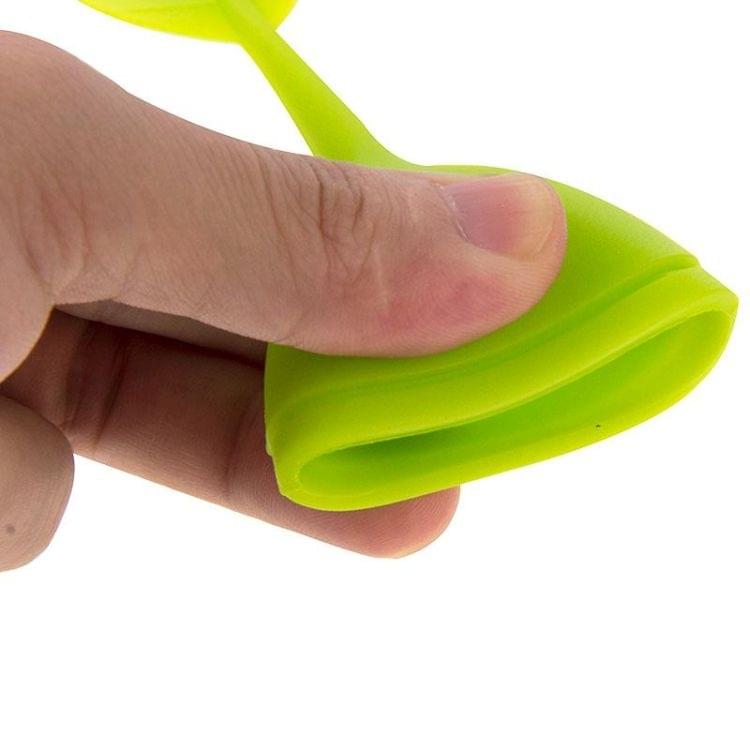 2 PCS Food Grade Leaf Silicone Make Tea Bag Stainless Steel Tea Strainers(Green)