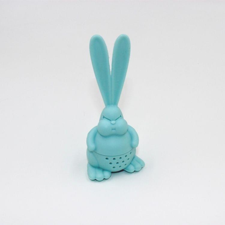 Tea Strainer Healthy Rabbit Shape Silicone Tea Infuser Reusable Tea Bag(Sky Blue)