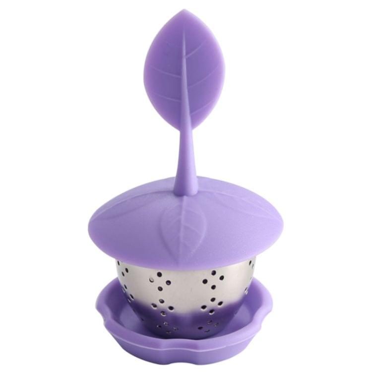 Stainless Steel Silicone Hanging Tea Bag Tea Strainers (Purple)