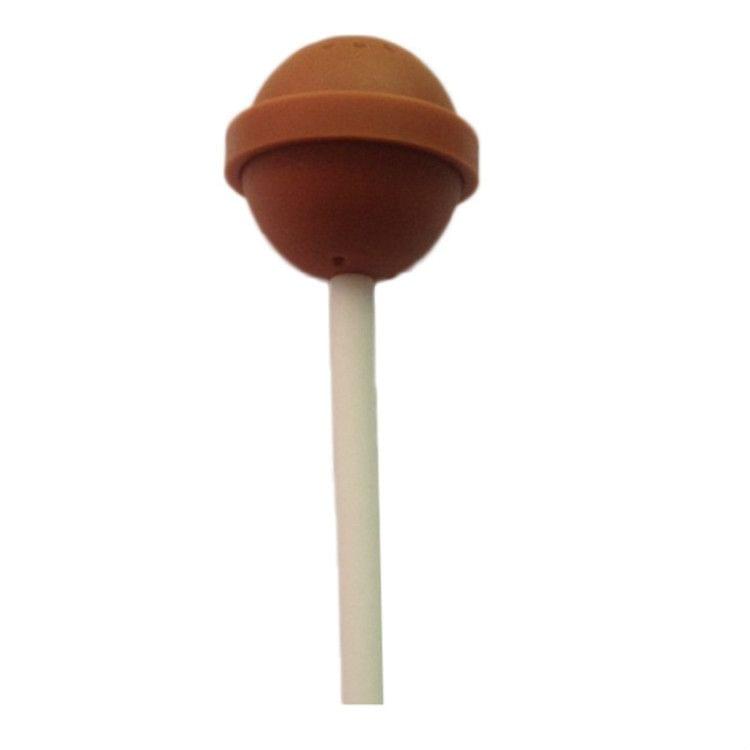Loose Leaf Coffee Strainer Bag Silicon Lolly Tea Infusers Makers  Mug Filter Kitchen Lazy Home Lollipops Shape Tea Filter(brown)