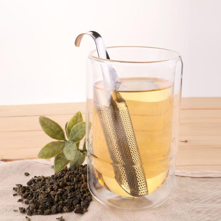2 PCS Stainless Steel Tea Strainer Amazing Tea Infuser Pipe Design Touch Feel Good Holder Tool Tea Spoon Infuser Filter