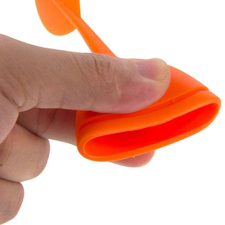 2 PCS Food Grade Leaf Silicone Make Tea Bag Stainless Steel Tea Strainers(Orange)