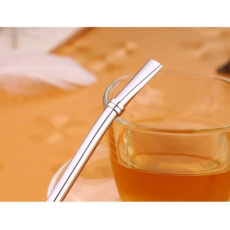Stainless Steel Tea Leaf Filtered Drinking Straw Herb Tea Filter Tea Strainer Juice Cafe Coffee Stirring Spoon