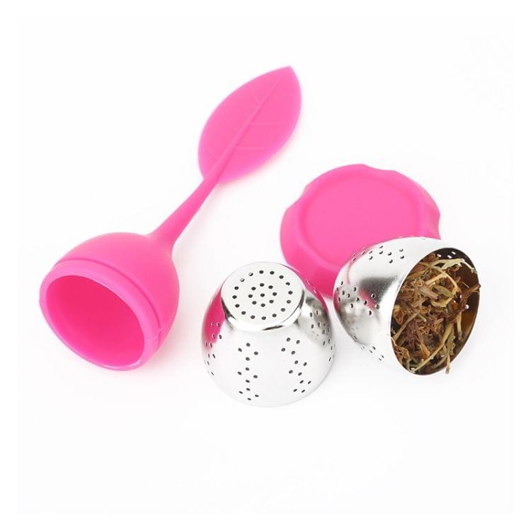 Stainless Steel Silicone Hanging Tea Bag Tea Strainers (Red)
