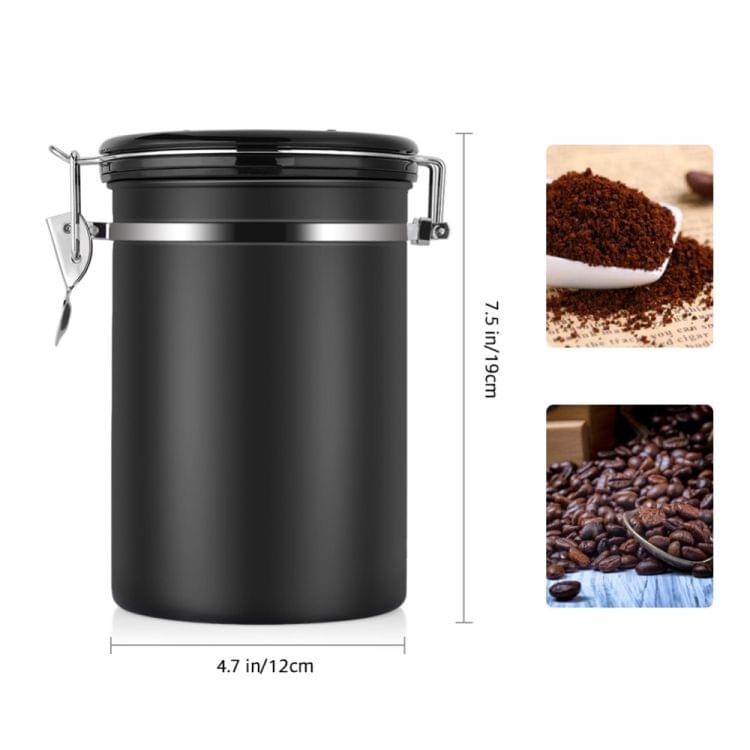Coffee Container Stainless Steel Tea Storage Chests Black Kitchen Sotrage Canister Coffee Tea Caddies Teaware(Red)