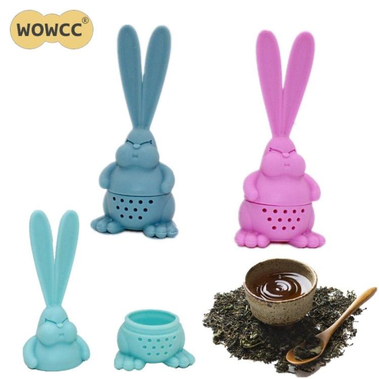 Tea Strainer Healthy Rabbit Shape Silicone Tea Infuser Reusable Tea Bag(Pink)