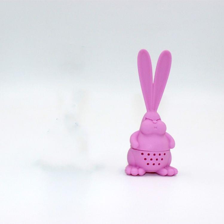 Tea Strainer Healthy Rabbit Shape Silicone Tea Infuser Reusable Tea Bag(Pink)