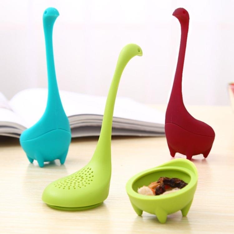 Food Grade PP Cooking Dinosaur Infuser Loch Ness Monster Shape Heat Resistance Total Tea Strainers Teaware Coffee Tools(Green )
