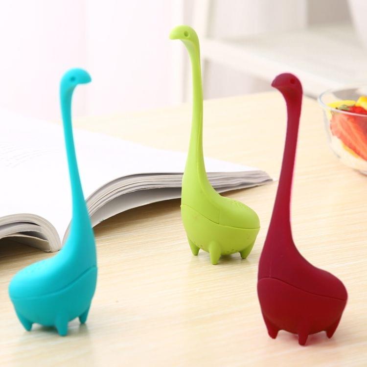 Food Grade PP Cooking Dinosaur Infuser Loch Ness Monster Shape Heat Resistance Total Tea Strainers Teaware Coffee Tools(Green )