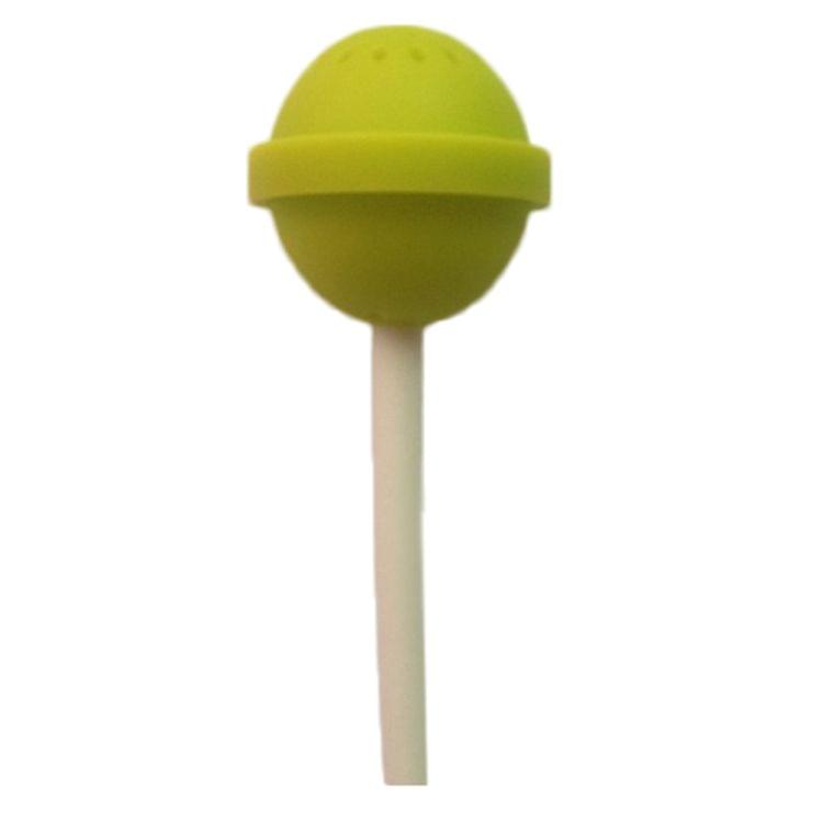 Loose Leaf Coffee Strainer Bag Silicon Lolly Tea Infusers Makers  Mug Filter Kitchen Lazy Home Lollipops Shape Tea Filter(green)