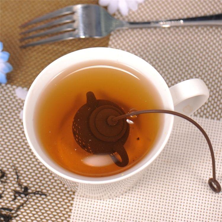 3 PCS Creative Silicone Tea Bag Tea Pot Shape Tea Filter Safely Cleaning Infuser(Coffee)